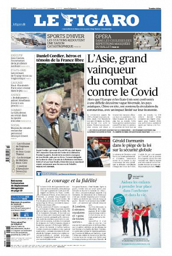 Le Figaro du Samedi 21 Novembre 2020